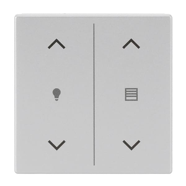 BUSCH-JAEGER - Abdeckung 2-fach Trevion Keypad / Symbol Dimmen/Jalousie alusilber Plattform 63