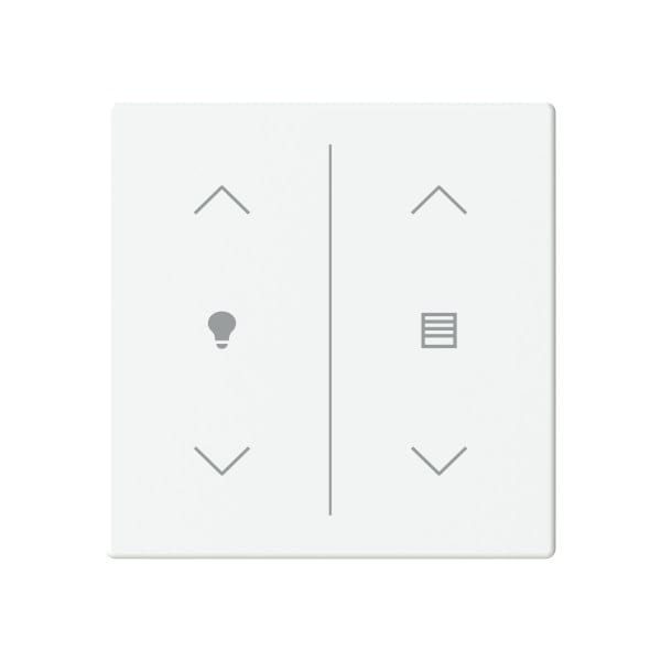 BUSCH-JAEGER - Abdeckung 2-fach Trevion Keypad/Symbol Dimmen/Jalousie studiow matt Plattform 63