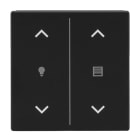 BUSCH-JAEGER - Abdeckung 2-fach Trevion Keypad/Symbol Dimmen/Jalousie schwarz matt Plattform 63