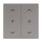 BUSCH-JAEGER - Abdeckung 2-fach Trevion Keypad / Symbol Dimmen/Jalousie edelstahl pur edelstahl