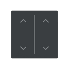 BUSCH-JAEGER - Abdeckung 2-fach für Trevion Keypad / Symbol Pfeile anthrazit - Plattform 63