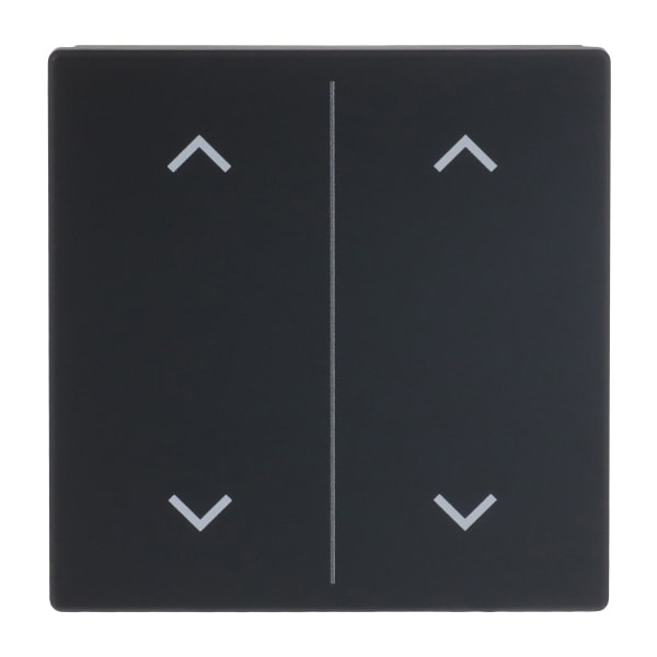 BUSCH-JAEGER - Abdeckung 2-fach für Trevion Keypad / Symbol Pfeile schwarz matt - Plattform 63
