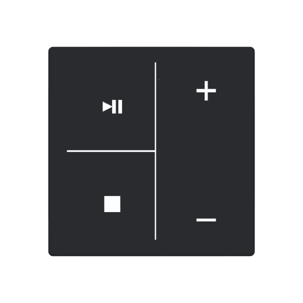 BUSCH-JAEGER - Abdeckung 4-fach für Trevion Keypad / Symbolik Musik schwarz matt - Plattform 63