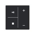 BUSCH-JAEGER - Abdeckung 4-fach für Trevion Keypad / Symbolik Musik schwarz matt - Plattform 63