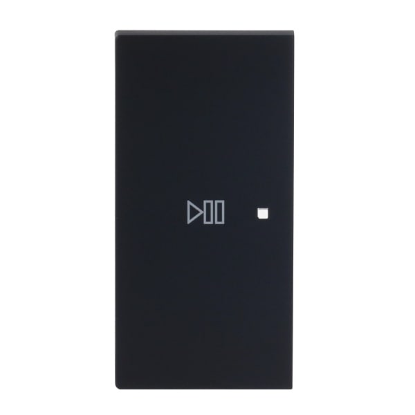 BUSCH-JAEGER - Wippe 2-fach links für flex f@h KNX / Symbol Play/Pause schwarz matt art linear