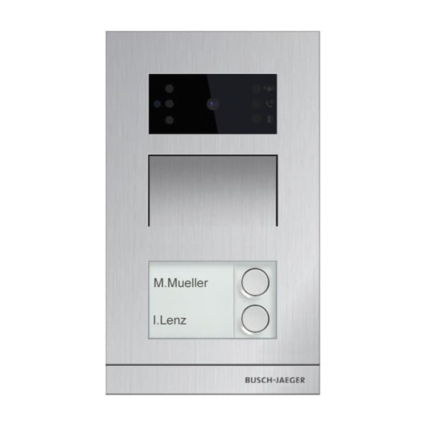 BUSCH-JAEGER - Außenstation Video Mini UP 2-fach aluminium - Mini Welcome IP