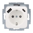 BUSCH-JAEGER - SCHUKO USB-Steckdosen-Einsatz Safety+ mit USB A/C alpinweiß - Reflex SI