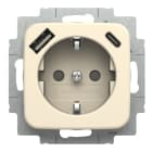 BUSCH-JAEGER - SCHUKO USB-Steckdosen-Einsatz Safety+ mit USB A/C weiß - Duro 2000 SI