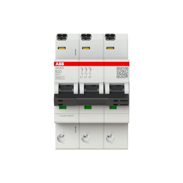 ABB - FlexLine Leitungsschutzschalter 3-polig Charakteristik B 20A 6kA 3TE Baubreite