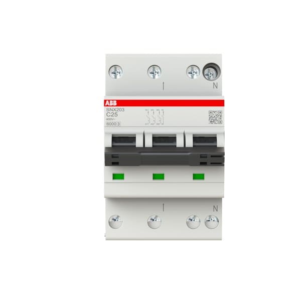 ABB - FlexLine Leitungsschutzschalter 3+N-polig Charakteristik C 25A 6kA 3TE Baubreite