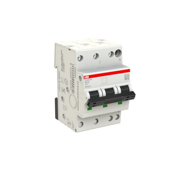 ABB - FlexLine Leitungsschutzschalter 3+N-polig Charakteristik B 25A 6kA 3TE Baubreite