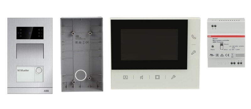 ABB - Sprechanlage Einfamilienhaus Set Video 4.3 Unterputz - ABB Welcome Mini