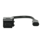 BUSCH-JAEGER - Kabelpeitsche USB Keystone USB-Stecker mit USB C schwarz