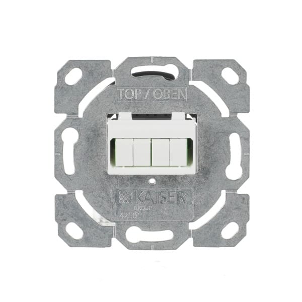 BUSCH-JAEGER - Glasfaser Anschlussdose LC-Quad-Stecker gerade Ausführung 4-fach UP silber