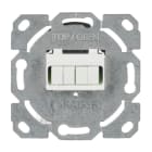 BUSCH-JAEGER - Glasfaser Anschlussdose LC-Quad-Stecker gerade Ausführung 4-fach UP silber