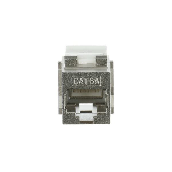 BUSCH-JAEGER - Modular Jack Kupplung gerade Ausführung 180 Grad Keystone RJ45 silber