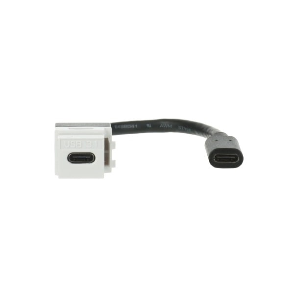 BUSCH-JAEGER - Kabelpeitsche USB Keystone USB-Stecker mit USB C alpinweiß