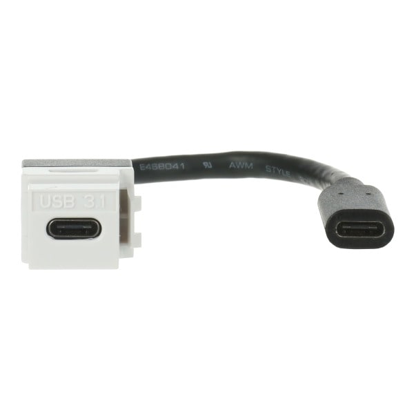 BUSCH-JAEGER - Kabelpeitsche USB Keystone USB-Stecker mit USB C alpinweiß