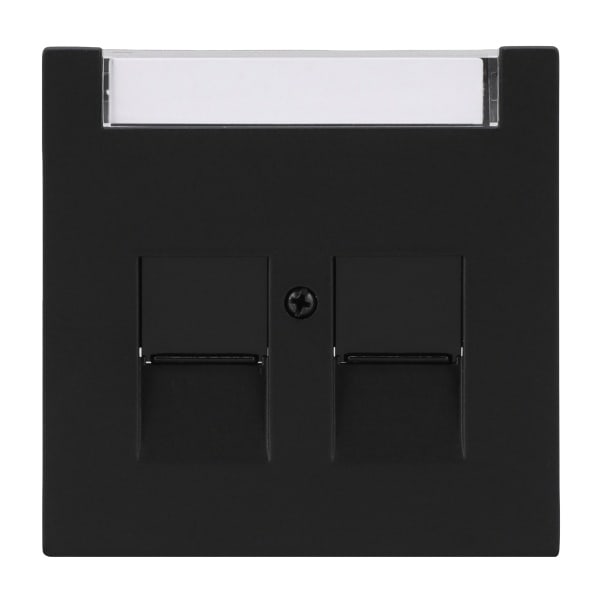 BUSCH-JAEGER - Zentralscheibe Modular-Jack-Einsatz 2-fach schwarz matt - art linear