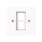 BUSCH-JAEGER - Zentralscheibe mit Tragring Modular-Jack-Einsatz 2-fach studiow matt art linear