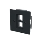 BUSCH-JAEGER - Zentralscheibe mit Tragring Modular-Jack-Einsatz 2-fach schwarz matt art linear