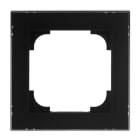 BUSCH-JAEGER - Abdeckrahmen mit Dekorring 1-fach schwarz matt/chrom - Busch-art linear