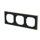 BUSCH-JAEGER - Abdeckrahmen mit Dekorring 3-fach schwarz matt/gold - Busch-art linear