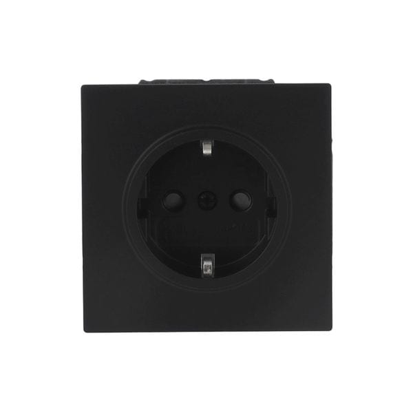 BUSCH-JAEGER - SCHUKO Steckdosen-Einsatz Safety+ ohne Spreize schwarz matt - art linear