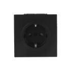BUSCH-JAEGER - SCHUKO Steckdosen-Einsatz Safety+ ohne Spreize schwarz matt - art linear