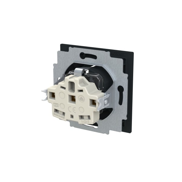 BUSCH-JAEGER - SCHUKO Steckdosen-Einsatz Safety+ mit Schraubklemmen schwarz matt - art linear