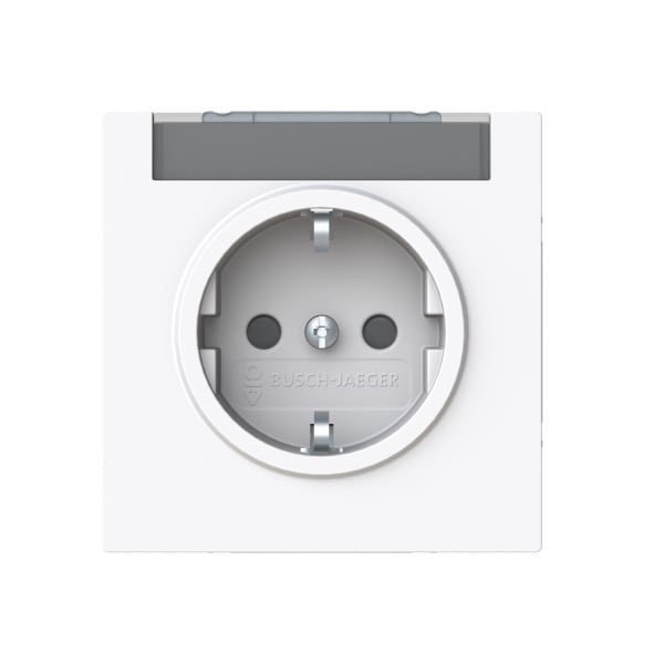 BUSCH-JAEGER - SCHUKO Steckdose Safety+ mit Beschriftungsfeld studioweiß - art linear