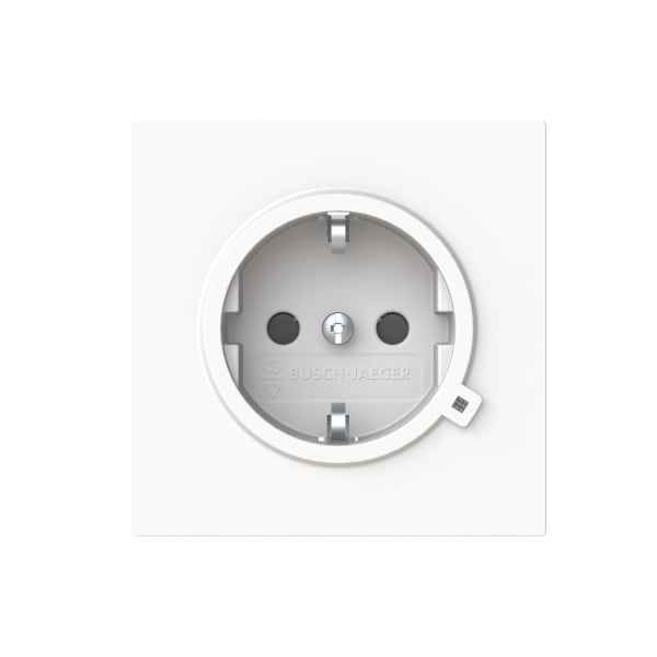 BUSCH-JAEGER - SCHUKO Steckdosen-Einsatz Safety+ mit Kontrolllicht studioweiß matt - art linear