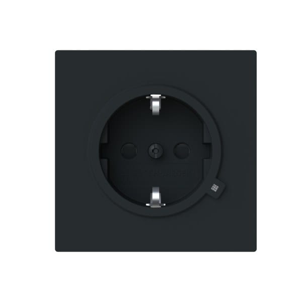 BUSCH-JAEGER - SCHUKO Steckdosen-Einsatz Safety+ mit Kontrolllicht schwarz matt - art linear