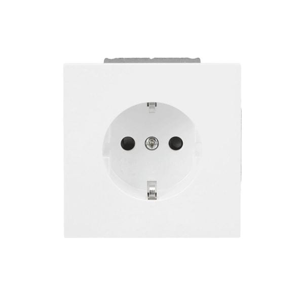 BUSCH-JAEGER - SCHUKO Steckdosen-Einsatz ''flat'' Safety+ studioweiß - art linear