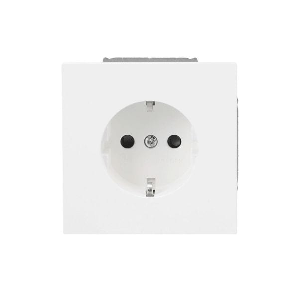 BUSCH-JAEGER - SCHUKO Steckdosen-Einsatz ''flat'' Safety+ studioweiß matt - art linear
