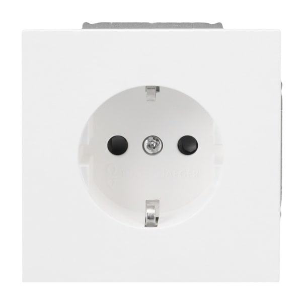 BUSCH-JAEGER - SCHUKO Steckdosen-Einsatz ''flat'' Safety+ studioweiß matt - art linear