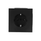 BUSCH-JAEGER - SCHUKO Steckdosen-Einsatz ''flat'' Safety+ schwarz matt - art linear