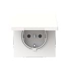 BUSCH-JAEGER - SCHUKO-Einsatz Safety+ mit Klappdeckel ohne Spreize studioweiß matt - art linear