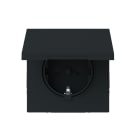 BUSCH-JAEGER - SCHUKO Steckdose Safety+ mit Klappdeckel ohne Spreize schwarz matt - art linear