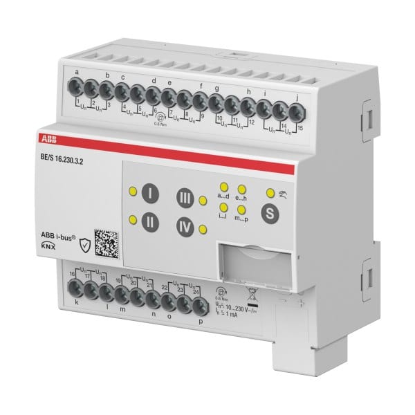 ABB - KNX Binäreingang 16-fach 10-230 V mit manueller Bedienung