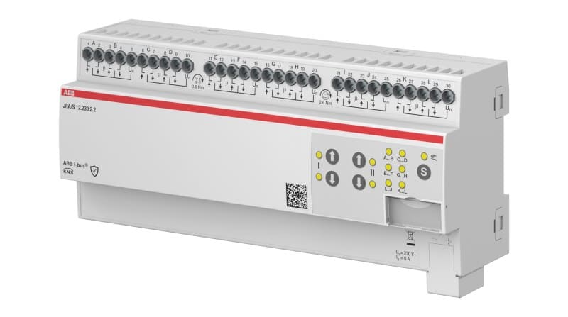ABB - KNX Jalousie-/Rollladenaktor 12-fach mit manueller Bedienung