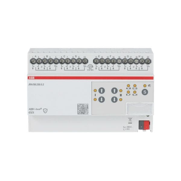 ABB - KNX Jalousie-/Rollladenaktor 8-fach mit Fahrzeitermittlung / manueller Bedienung