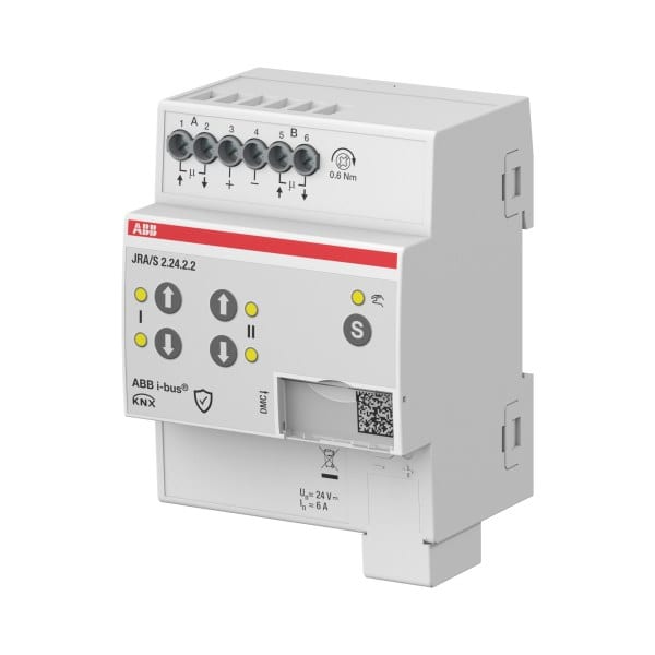 ABB - KNX Jalousie-/Rollladenaktor 24V 2-fach mit manueller Bedienung