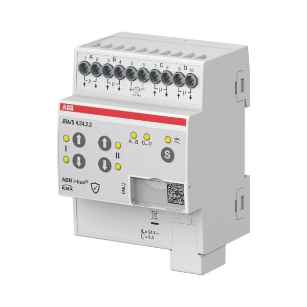 ABB - KNX Jalousie-/Rollladenaktor 24V 4-fach mit manueller Bedienung