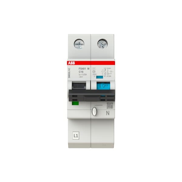 ABB - FI/LS-Schalter 1P+N 10kA C-Charak. 16A 30mA Typ A Smissline TP