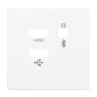 BUSCH-JAEGER - Zentralscheibe Multimedia Connector 3-fach studioweiß - Plattform 63