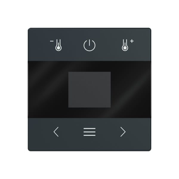 BUSCH-JAEGER - Zentralscheibe für Raumtemperaturregler mit Display anthrazit - Plattform 63