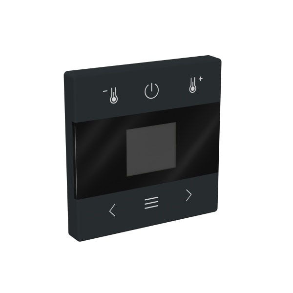 BUSCH-JAEGER - Zentralscheibe für Raumtemperaturregler mit Display schwarz matt - Plattform 63