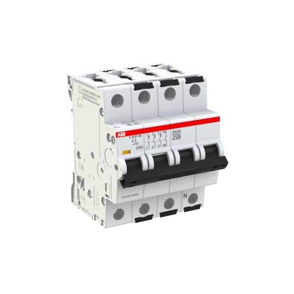 ABB - Sicherungsautomat 3+N-polig Charakteristik C Bemessungsstrom 2A 25kA