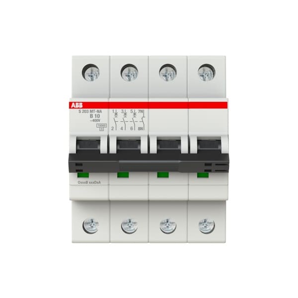 ABB - Sicherungsautomat 3+N-polig Charakteristik B 10A 10kA Bahnzulassung